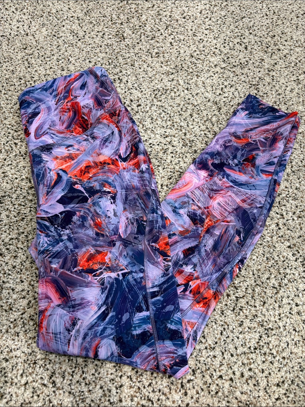 lululemon athletica Abstract Print Leggings in Purple and Red